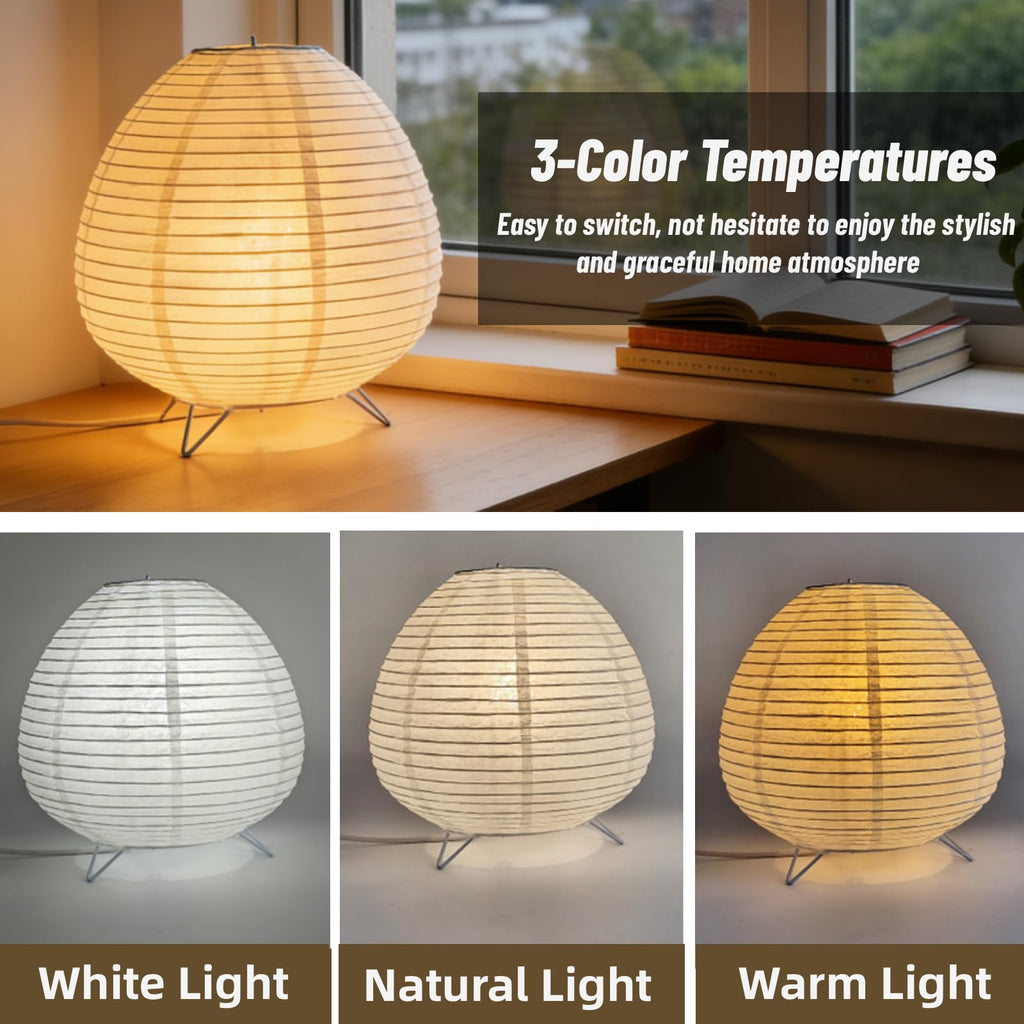 Small Paper Lamp, Japanese Lamp Lantern Table Lamp, Paper Table Lamp, Lantern Lamps for Desk Bedrooms Bedside Night