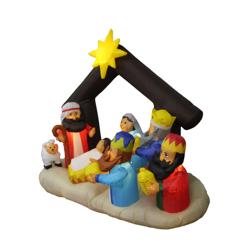 6 FT Long Lighted Christmas Inflatable Nativity Scene