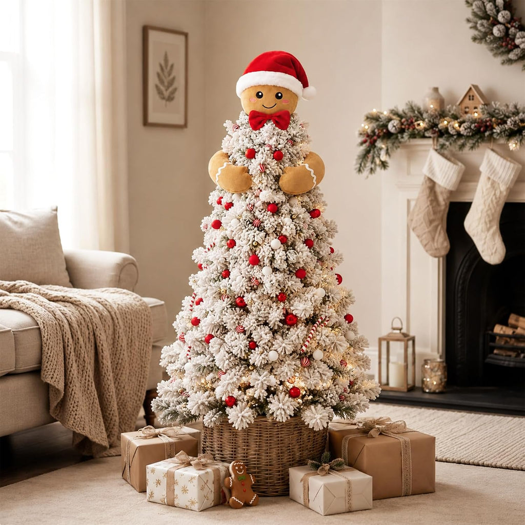 Kit Gingerbread Christmas Tree Topper Xmas Tree Decoration Set - Set of 3