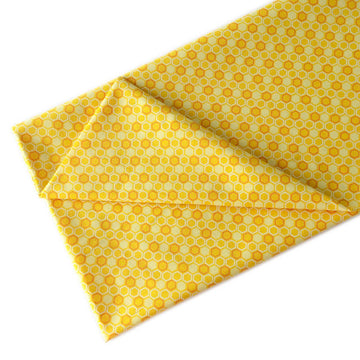 Cotton Fabric Bee Honeycomb Design by The Yard for Sewing DIY Crafting Fashion Design Full Width cuttable 36 x