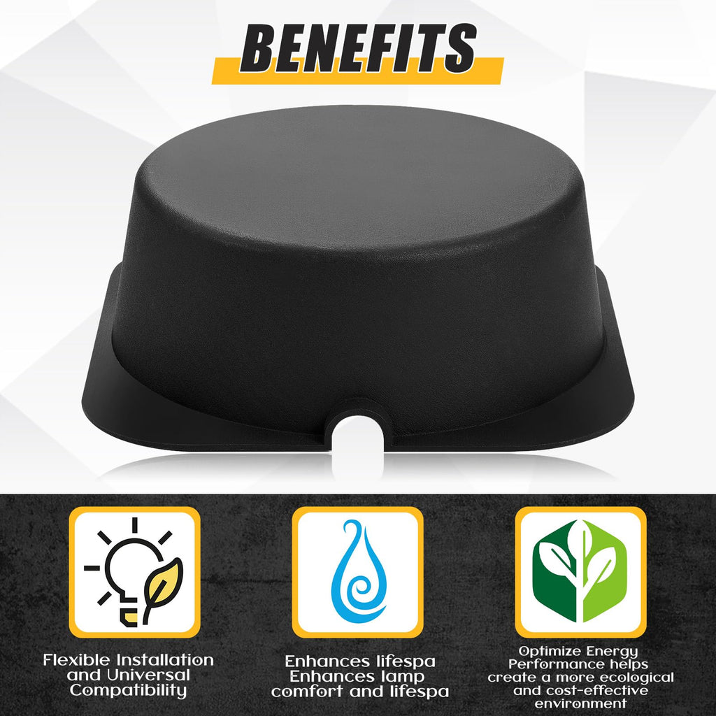 25 Pcs Recessed Light Covers, 8.6 x 8.6 x 2.9 Inch, Black