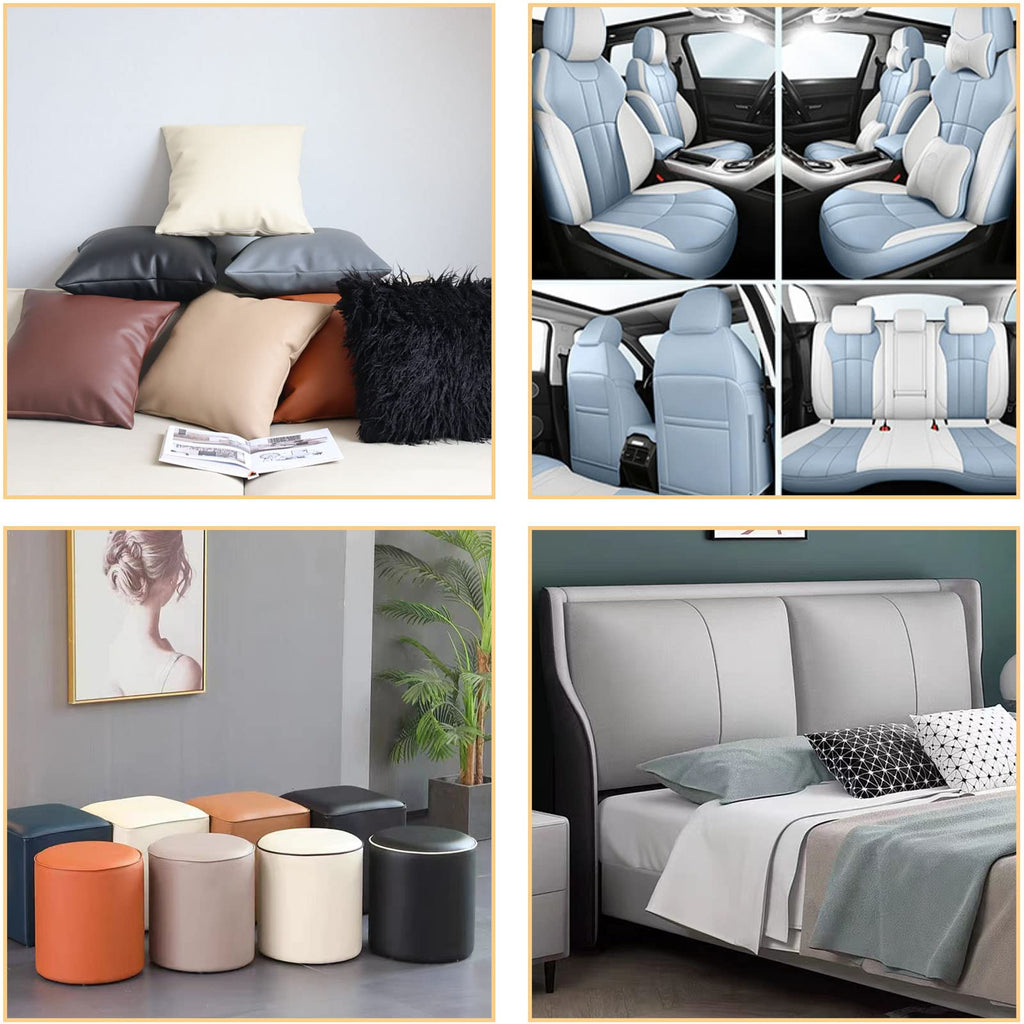 Vinyl Faux Leather Sheets: Smooth Faux Leather Fabric 54" x 36"