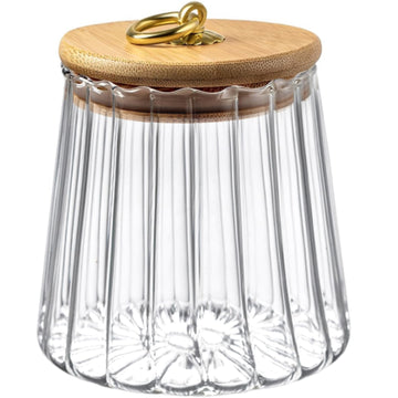 50 FL OZ Large Glass Storage Jar with Lid Coffee Nuts Canister Vintage Clear Decorative Glass Jars for Food Coffee
