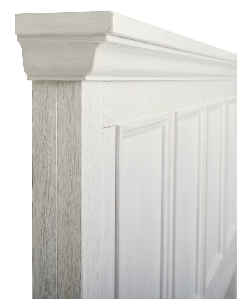 Farmhouse Basics Queen Headboard Only, Rustic White Finish