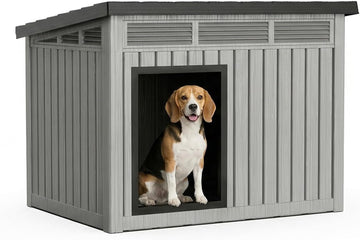 Dog House Outdoor & Indoor, Medium Size, Gray
