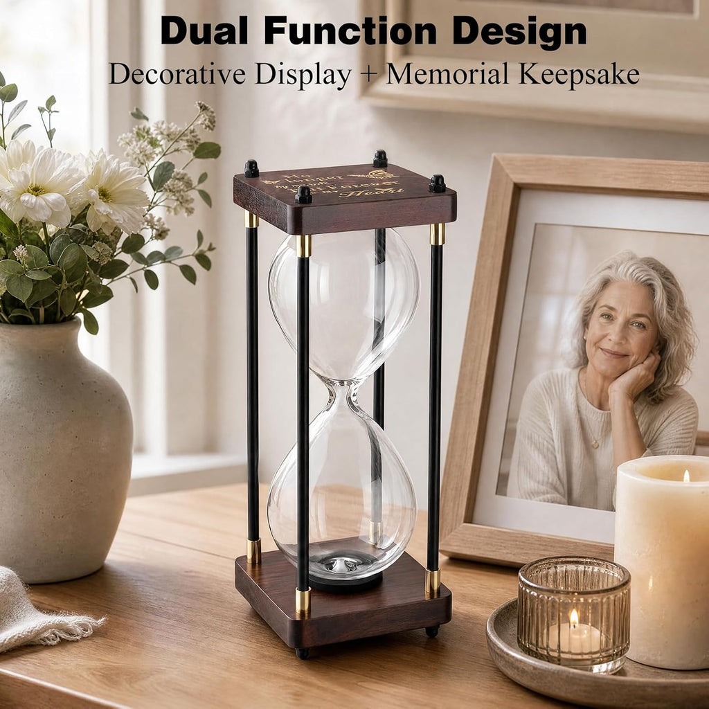 Personalized Hourglass Cremation Urns for Human Ashes, Fillable Memorial Hourglass Keepsake Urns for Ashes Small Urn