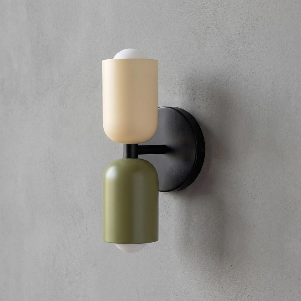 10 in 2-Light Mid Century Wall Sconce, Warm-Toned Nordic Wall Mount Light Fixture, Bedside Hallway Living Room