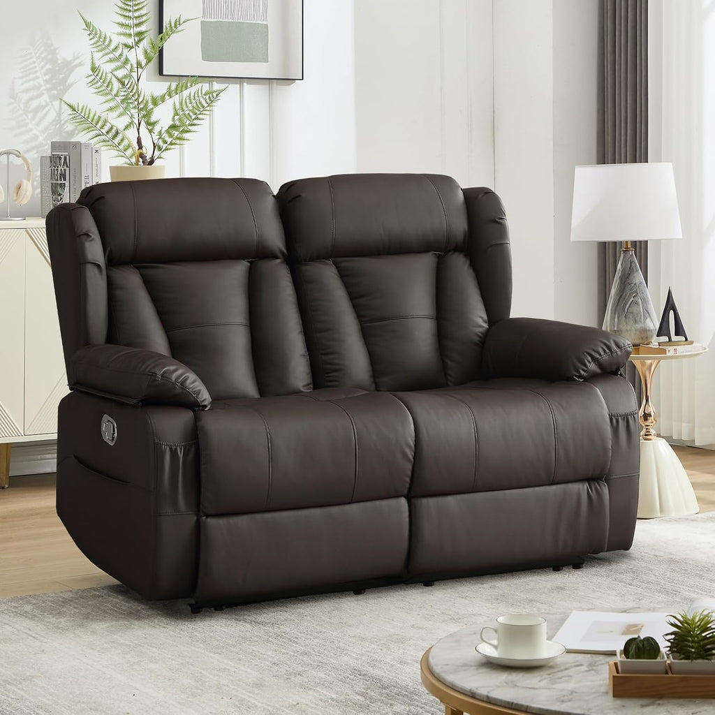 58.3" Reclining Loveseat Sofa, RV Loveseat Recliner Couch