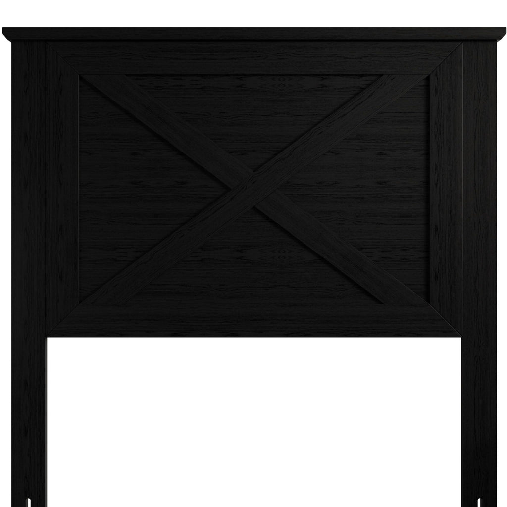 Raleigh X-Design Wood Headboard, Black