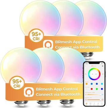 G25 LED Globe Light Bulbs, CRI 95+, Vanity Light Bulbs APP Control