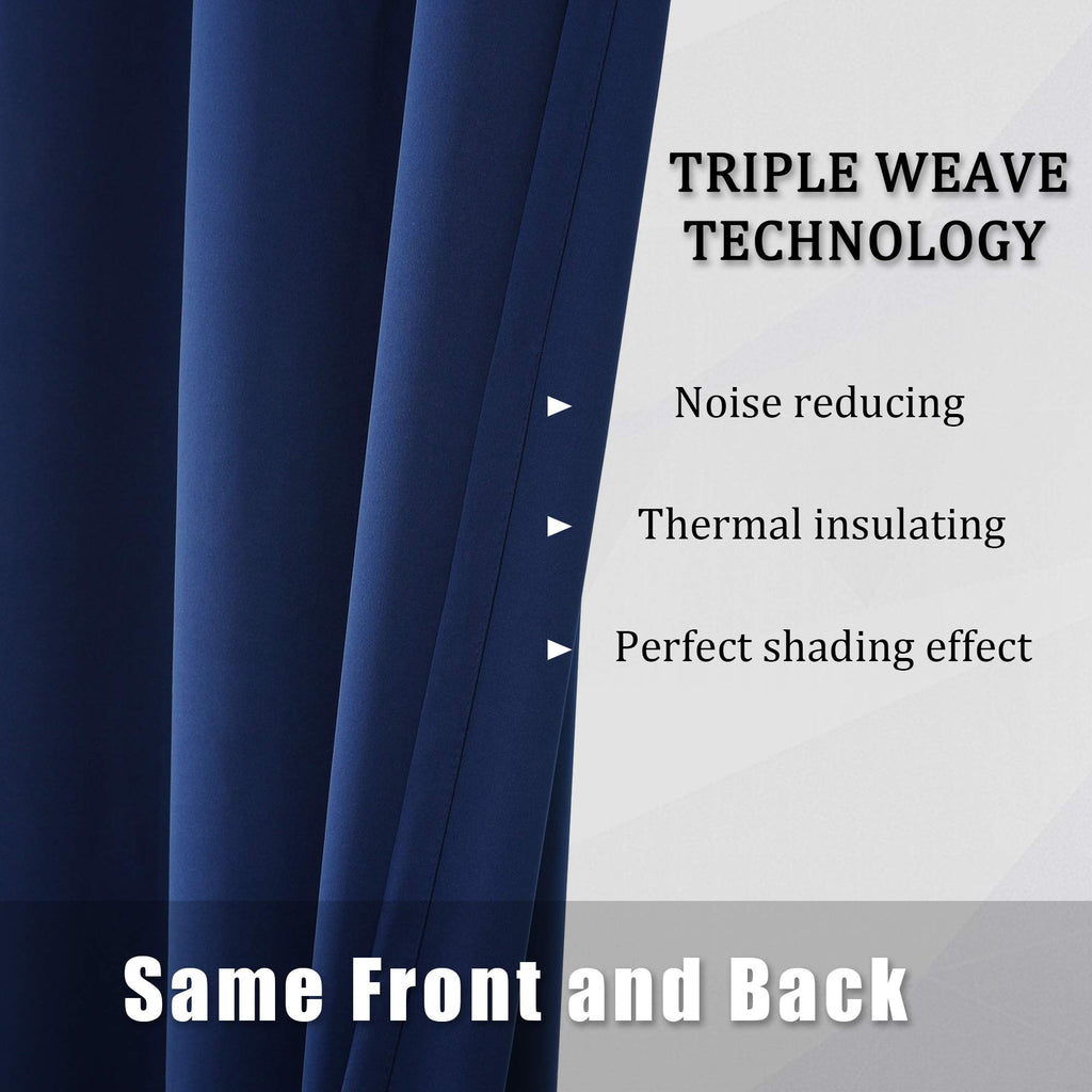 2 Panels Vertical Curtains for Window, Doorway Curtain Room Drapes 120 Inch Length 60 Inch Wides, Privacy Curtains