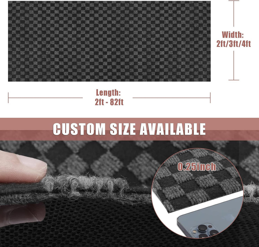 Runner Rug 2 ft x 6 ft Carpet Runners, Indoor/Outdoor Hallway Kitchen Entryway Bedroom Area Rugs with Non-Slip Rubber