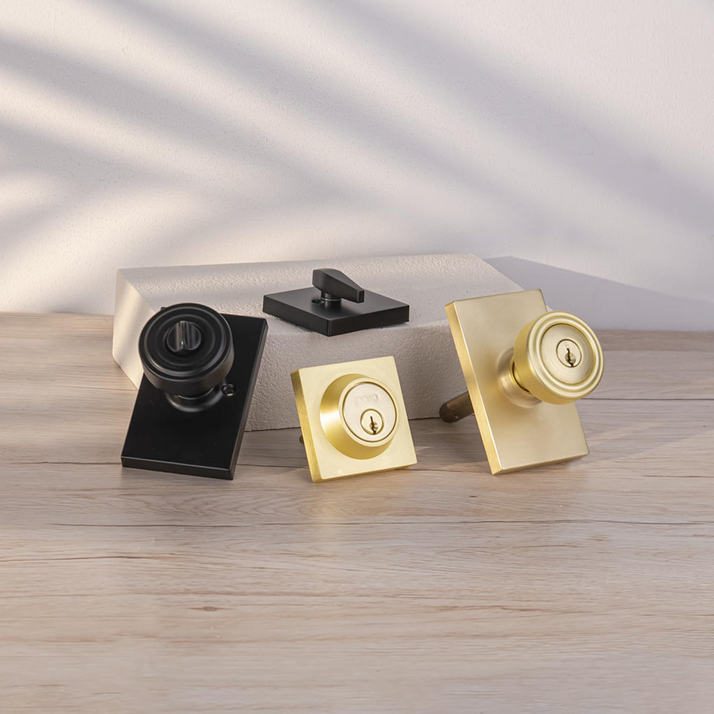 Black Door Knobs Interior, Keyed Alike Exterior Door Lock Set