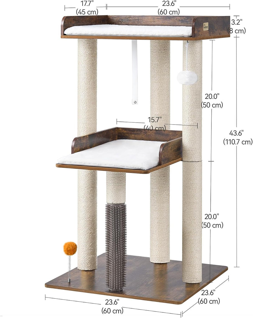 Modern Cat Tree for Indoor Cats Large Adult, Large Platforms