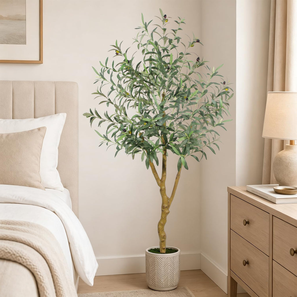 5FT Olive Trees Artificial Indoor - Realistic Artificial Olive Tree Indoor Large Full Fake Plants with Lifelike