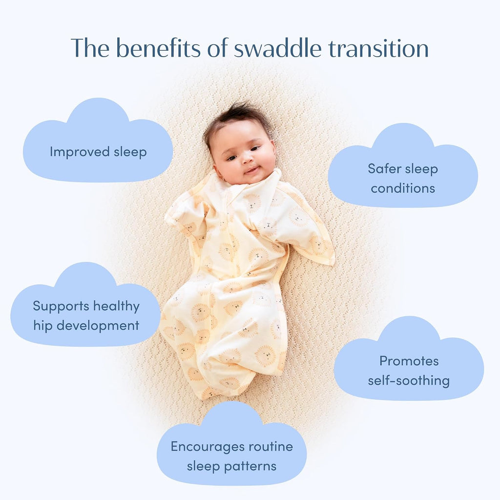 Zipadee-Zip Transition Swaddle - Cozy Baby Swaddle Blanket with Zipper Convenience - Roomy Wearable Blanket for Easy