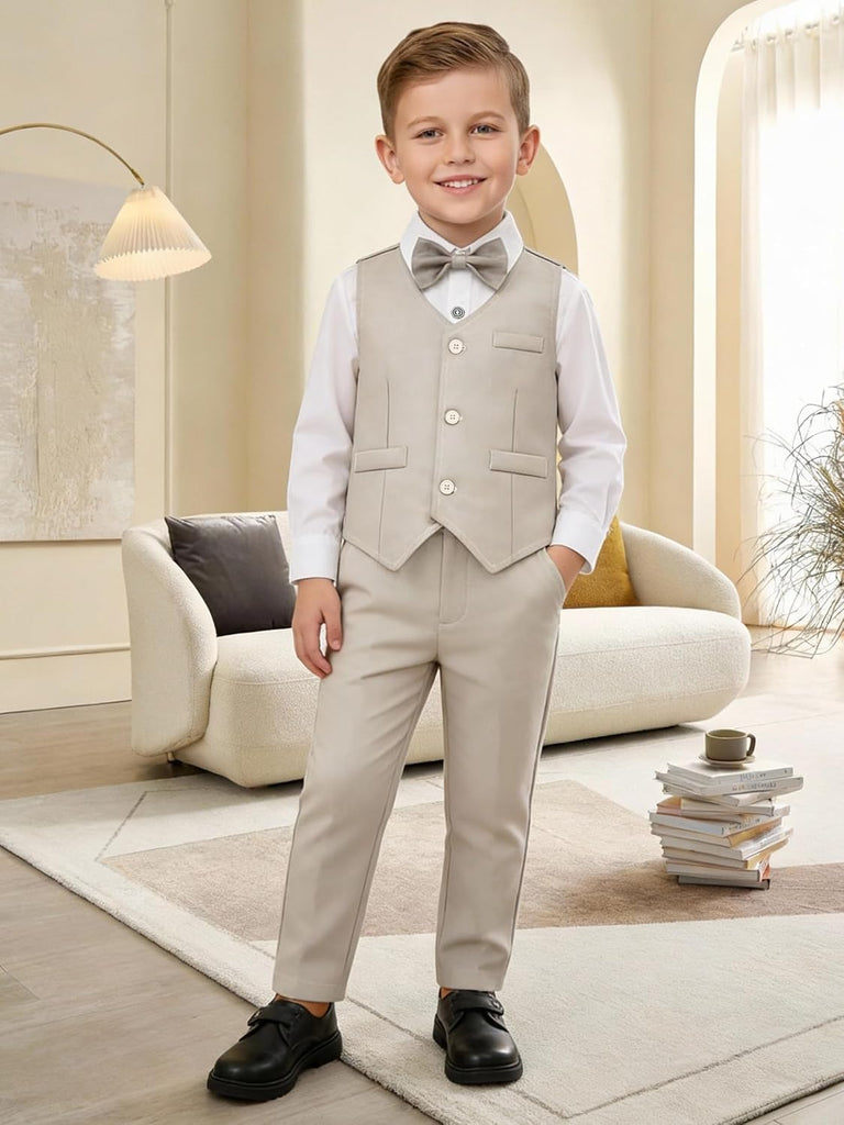 Toddler Boy Suit Set Baby Tuxedo Boys Formal Outfit