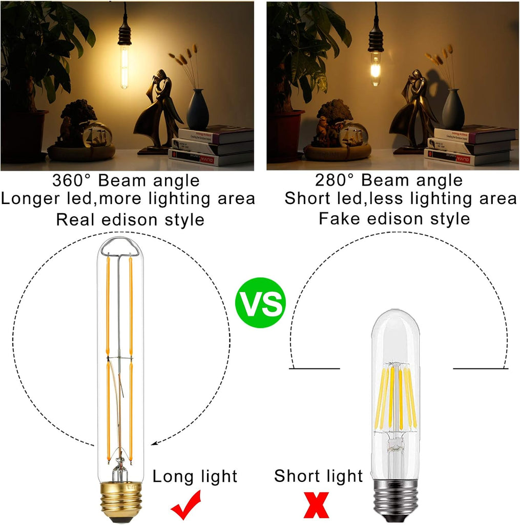 T10 E26 Led Bulb,Dimmable,Light Bulbs 60 watt Soft White,2700K