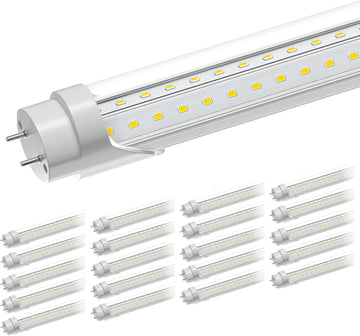 T8 Led Bulbs 4 Foot 6500K 36W 5400LM 20 Pack