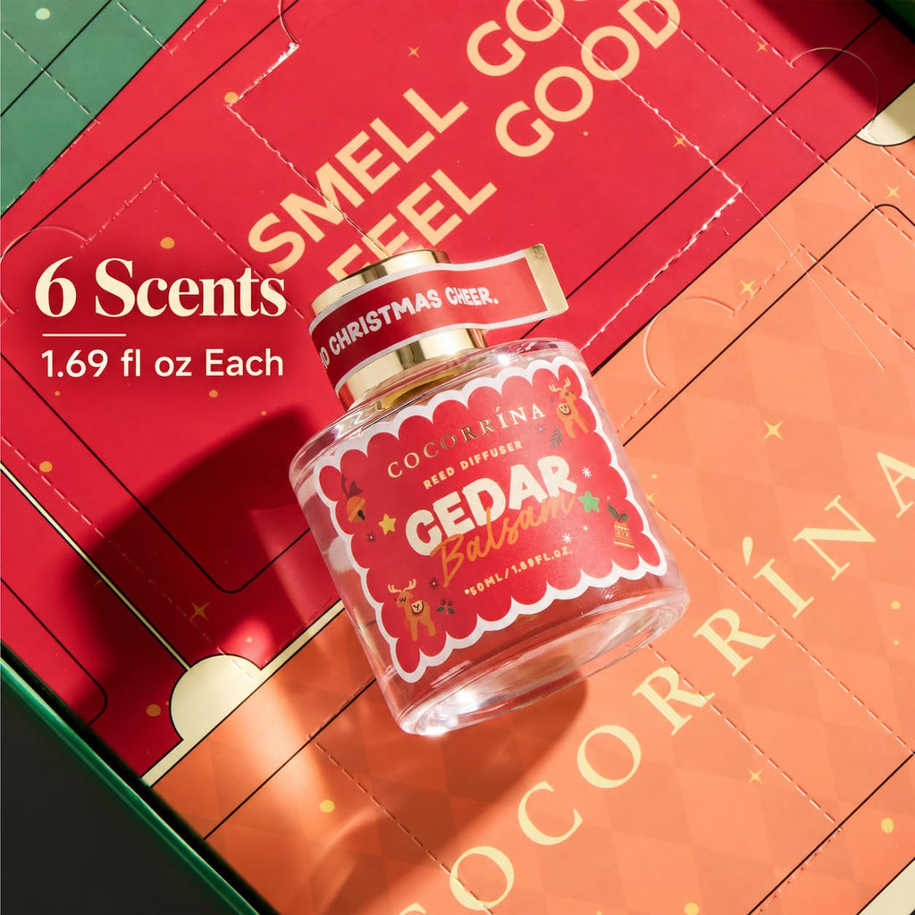 Christmas Reed Diffuser Gift Set, 6 Scents, 1.69 fl oz Each