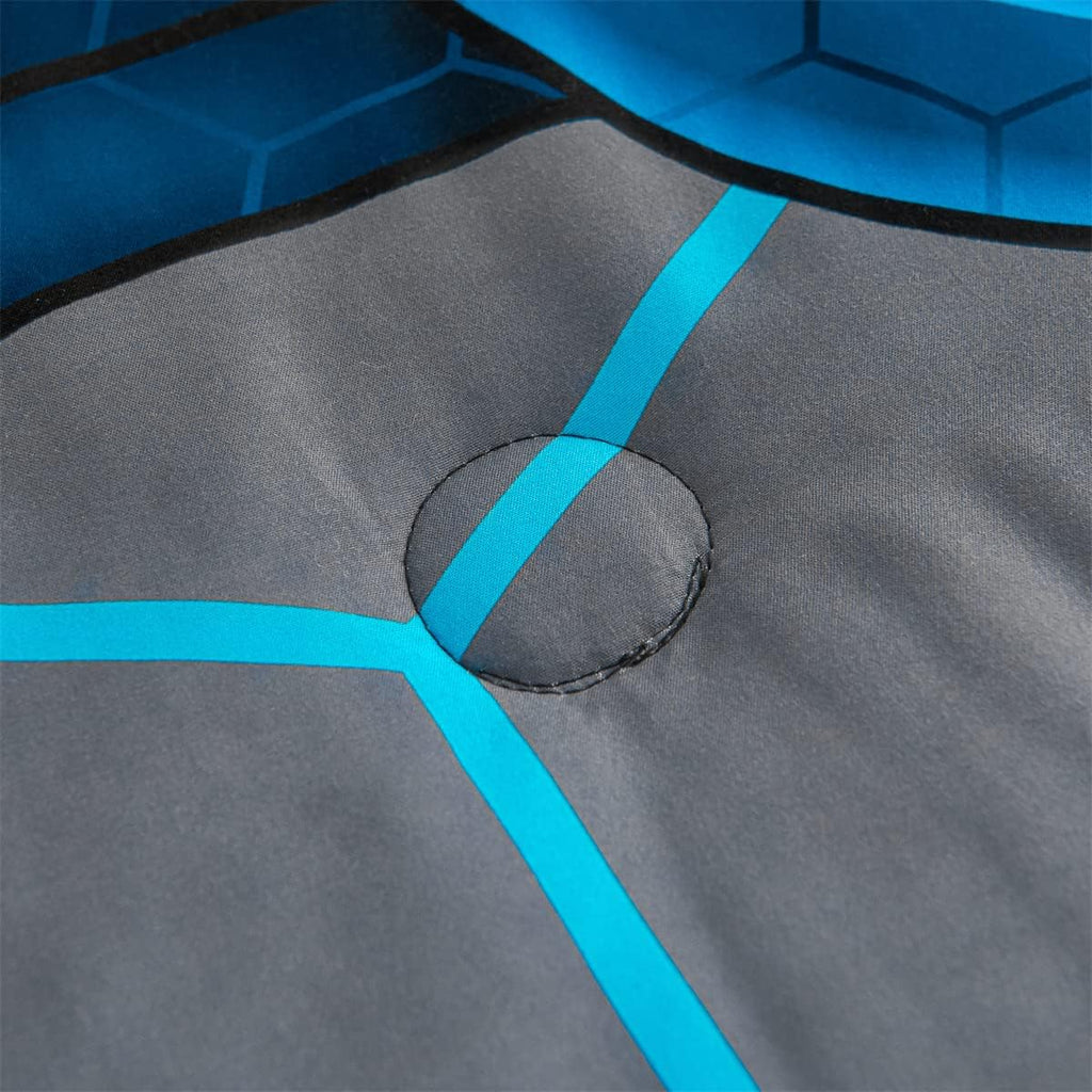 Game Console Comforter Set for Boys Girls Kids 3D Gaming Geometric Lightweight Microfiber Bedding Sets (Blue, Twin)
