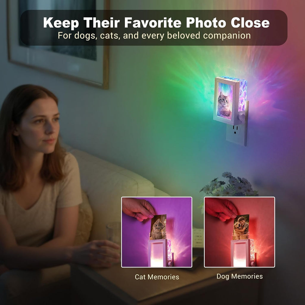 Night Lights Plug Into Wall, Cat/Dog Memorial Gifts