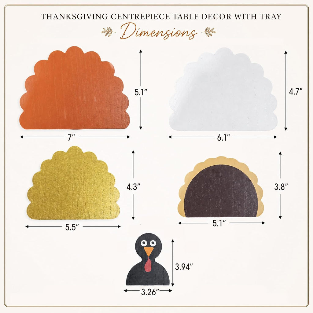 Stackable Wooden Fall Table Turkey Decor