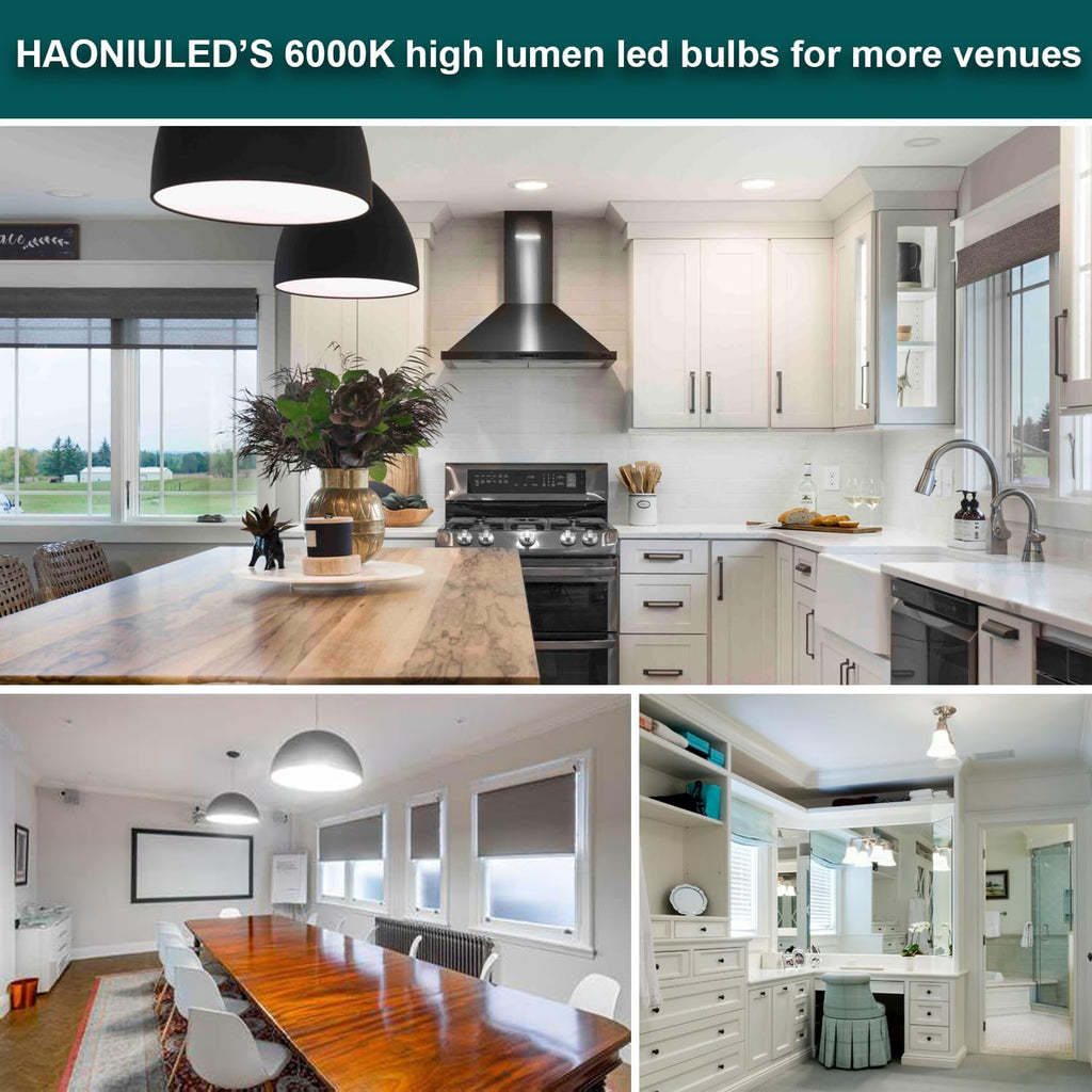 A19 LED Light Bulbs, 3670 Lumens E26 LED Bulb, 250W Equivalent, 6000K Cool Daylight White Non-Dimmable, 22-Year