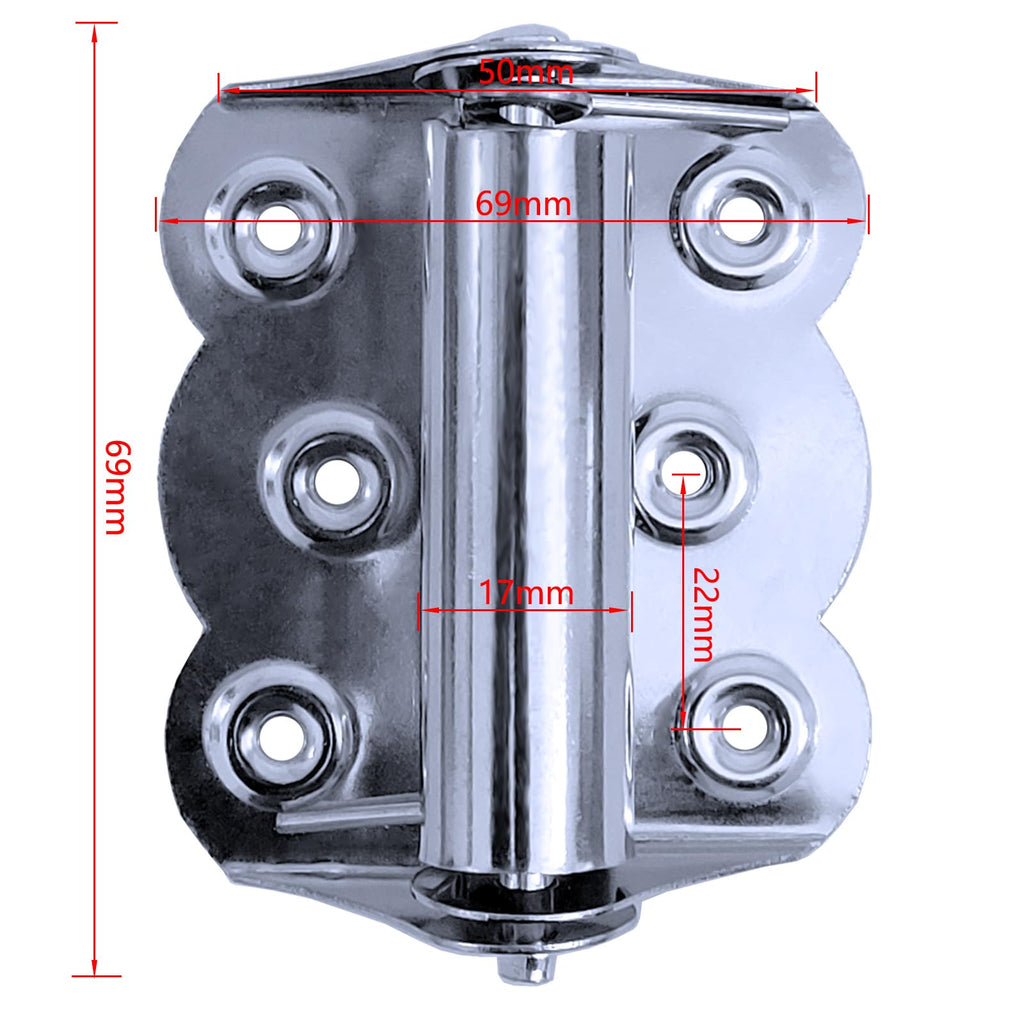 Stainless Steel Butterfly Hinge Screen Window Automatic Door Closing Spring Hinge with Screws (8)