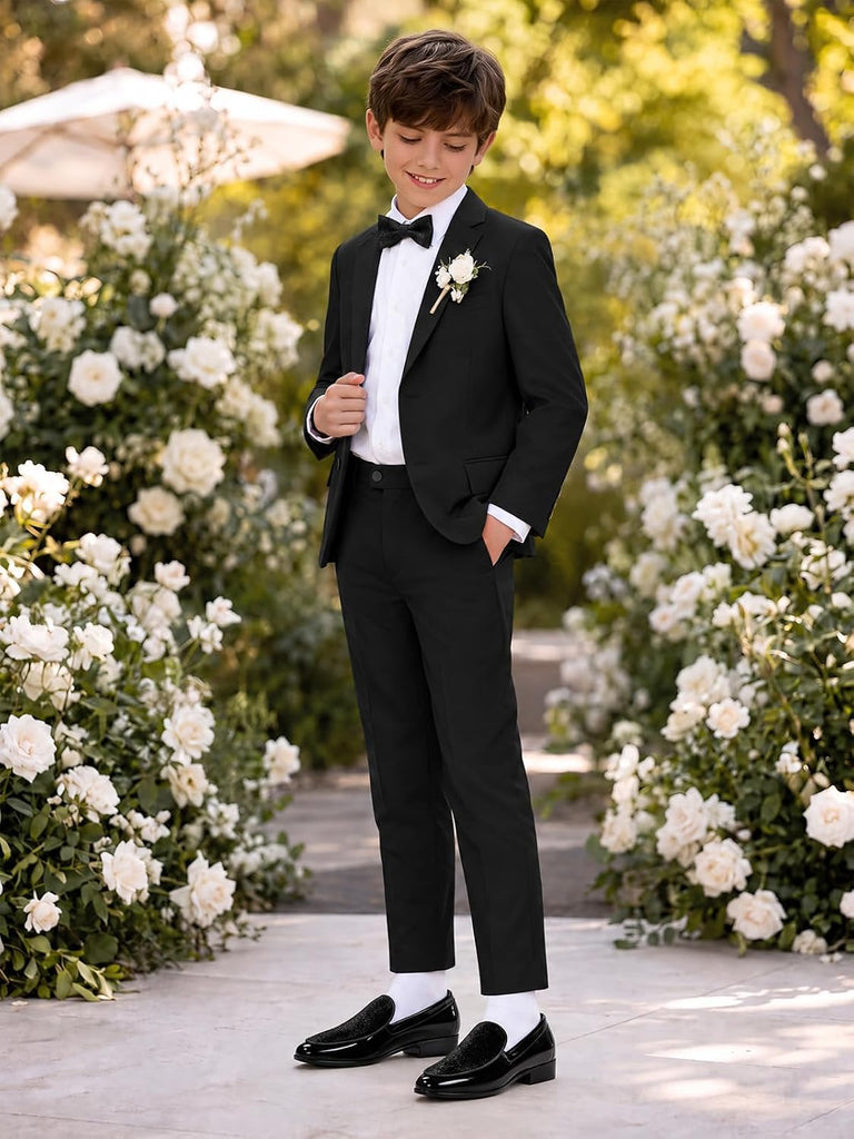 Boys Dress Shoes Slip-On Loafers Formal Church Tuxedo Shoes
