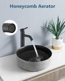 Matte Black Vessel Sink Faucet Bathroom Faucet Tall Stainless Steel Bathroom Sink Faucet Single Handle One Hole Round