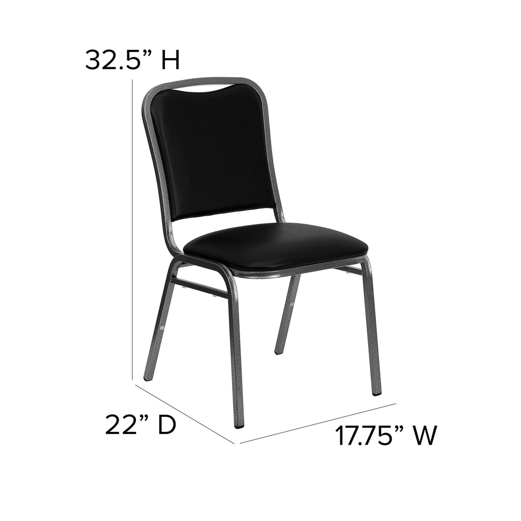Stacking Banquet Chair in Black Vinyl