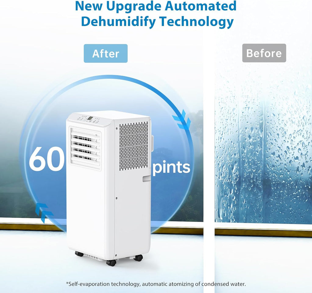 10000 BTU Portable Air Conditioner, 3-in-1 Quiet Portable AC Unit with Cool/Dry/Fan Modes, Cools Up to 450 Sq.ft