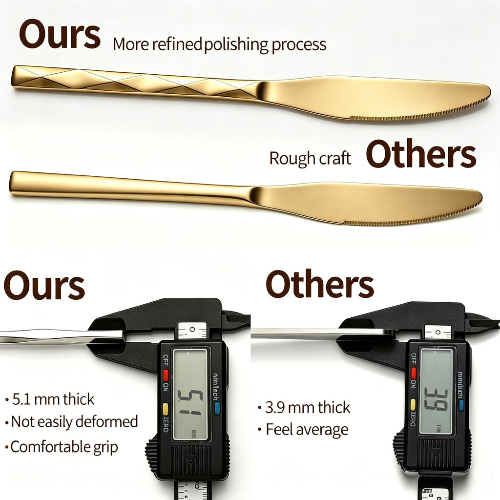 20-Piece Gold Silverware Set Flatware Set for 4 Modern Cutlery Set