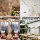 2PCS Floor Candle Holders,Tall Arcylic Candelabra Centerpiece for Tables Candelabra 5 Armntrance Decorations