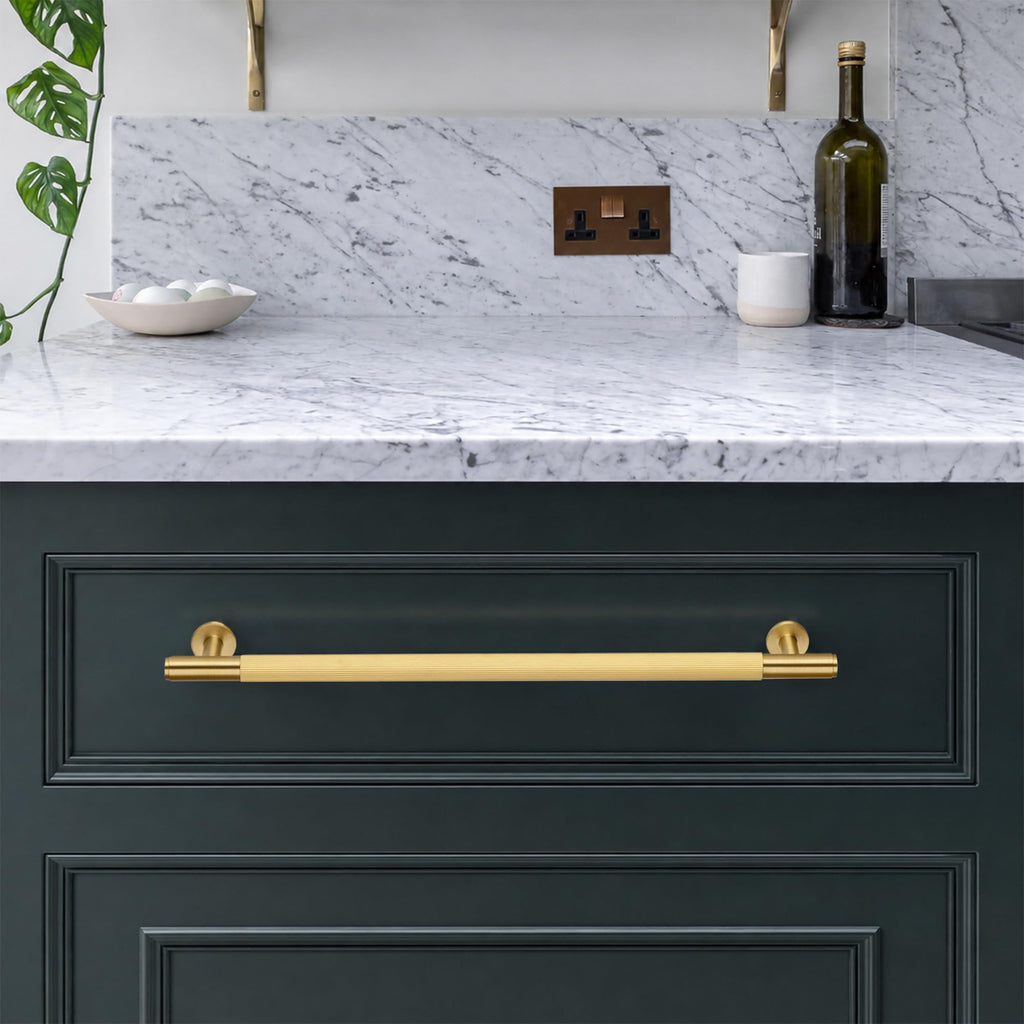 Solid Brass Extra Long Cabinet Pulls, 12-3/5-Inch Handles