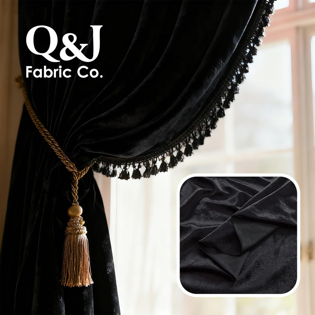 Black 2‐Way Fabric 1 Yard 60 Inch Wide