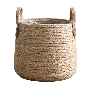 Woven Plant Basket Decorative Storage Basket Large Capacity Flower Pots Plant Container for Lawn Yard Balcony Home