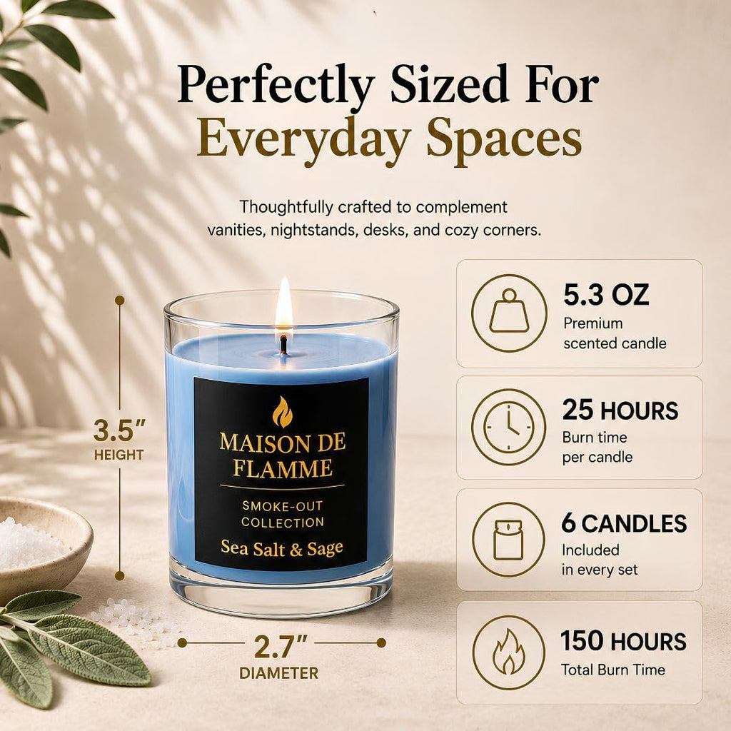 Scented Candles Gift Set for Women and Men, 6 Pack Soy Candles - Set of 6