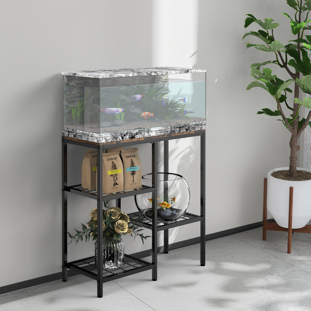20 Gallon Fish Tank Stand, Heavy Duty Metal Aquarium Stand