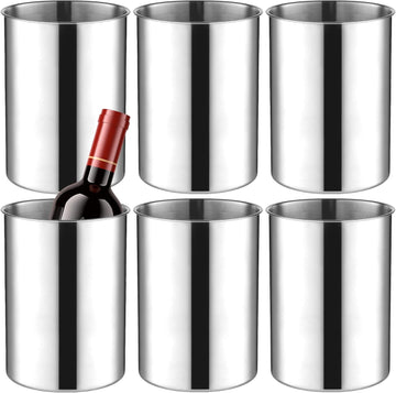 Wine Chiller Bucket 750 ML Champagne Bucket Stainless Steel Wine Chillers for Bottles Keeps Cold for Hours - Set of 6