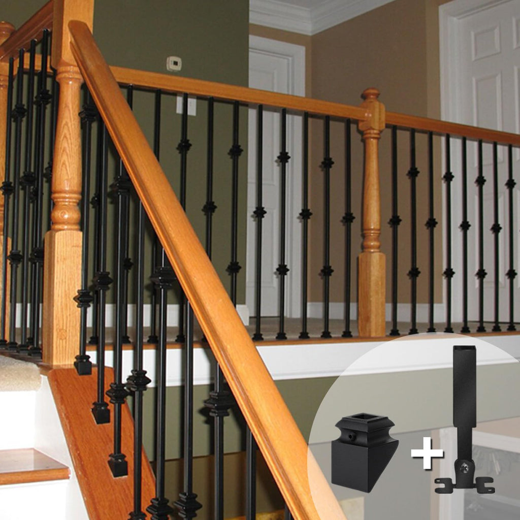 Angle Adjustable Connectors, Baluster Swivel Connectors with Screw for Installation of 1/2" Square Balusters balusters