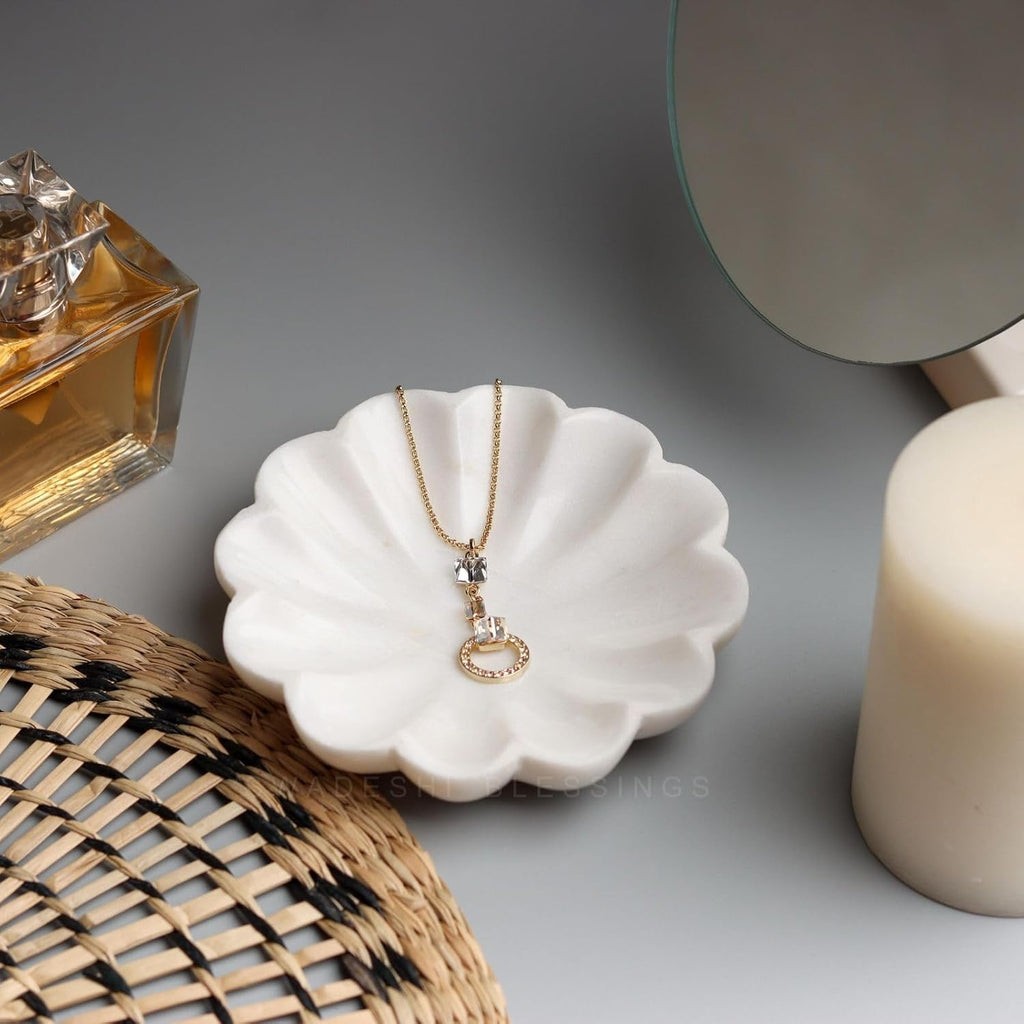 HandMade Marble Jewelry Tray, Trinket Dish, Catch-all,5"