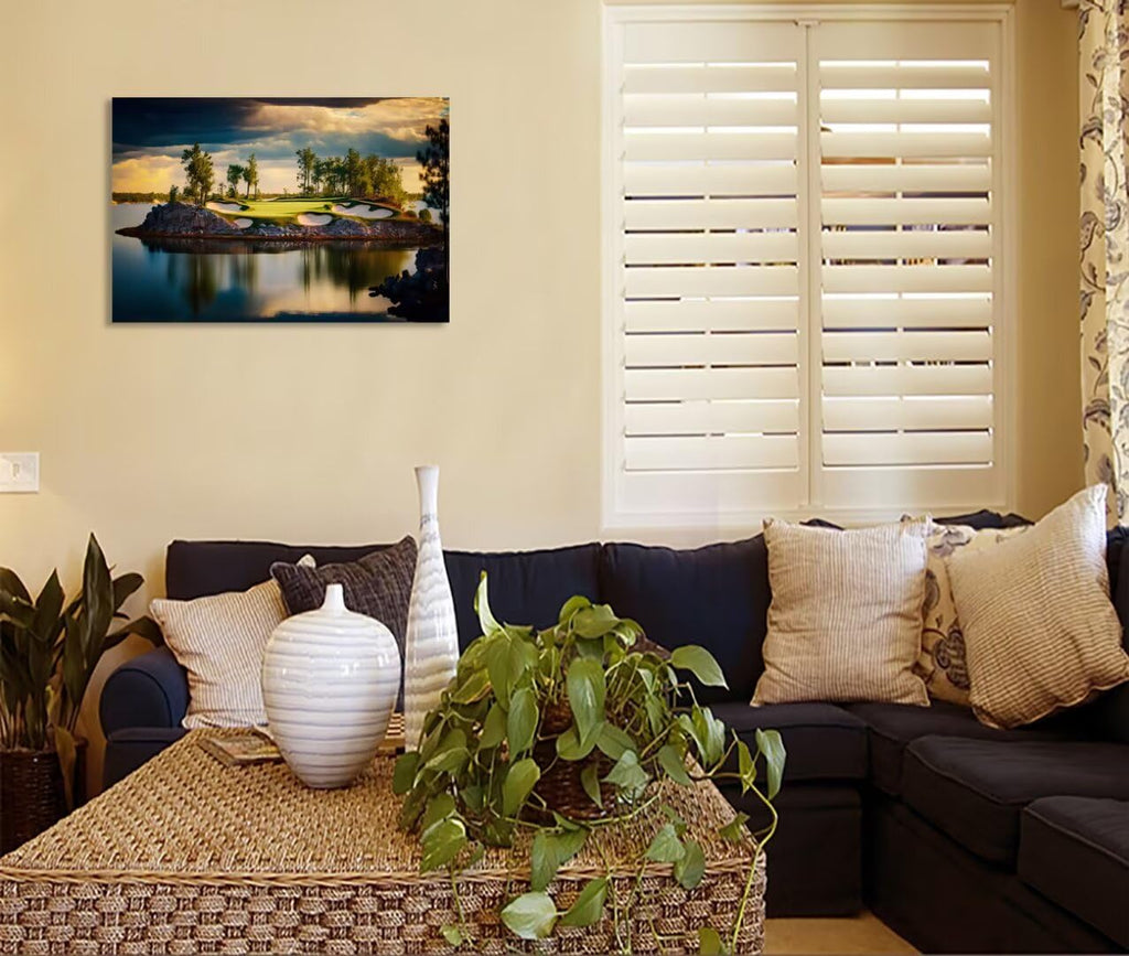 Sunset Landscape Golf Course Wall Art Picture Golf Course Wall Decor Bedroom Bathroom Home Decorations Canvas Prints