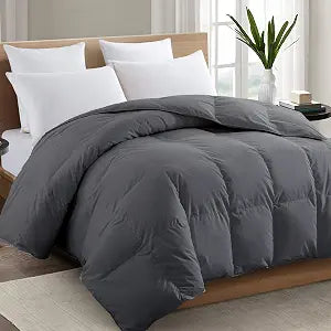 Full Comforter, All Season Down Alternative Gray Duvet Insert