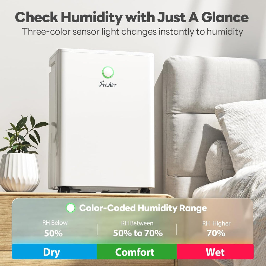 2500Sq.Ft Dehumidifier, 34Pint Dehumidifiers for Home, Quiet Dehumidifier for Basement, Bedroom, Bathroom