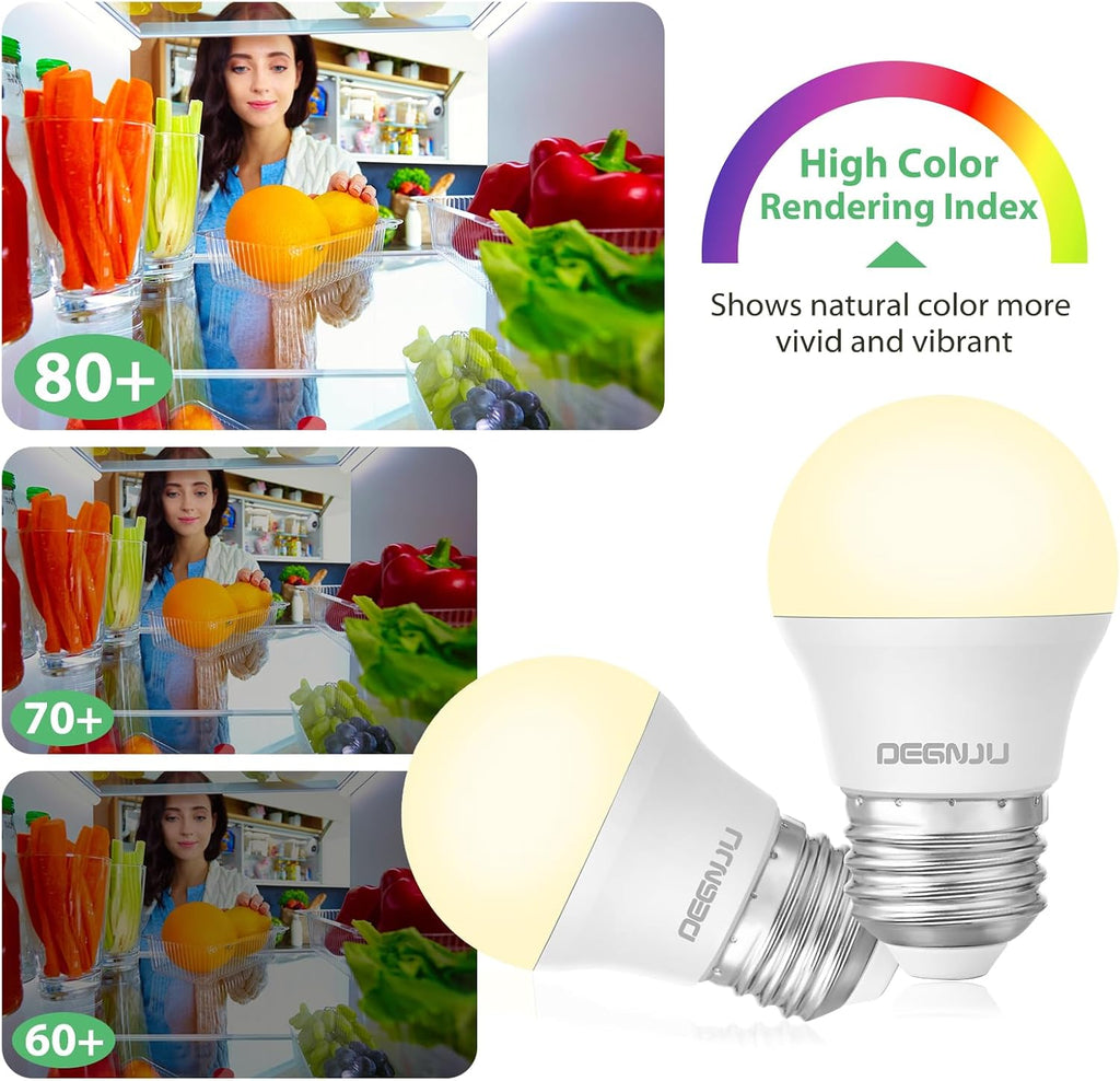 LED Refrigerator Light Bulb, 40W Equivalent, 120V, Fridge Light Bulb 2700K Soft White, A15 Appliance Bulb 5.5W