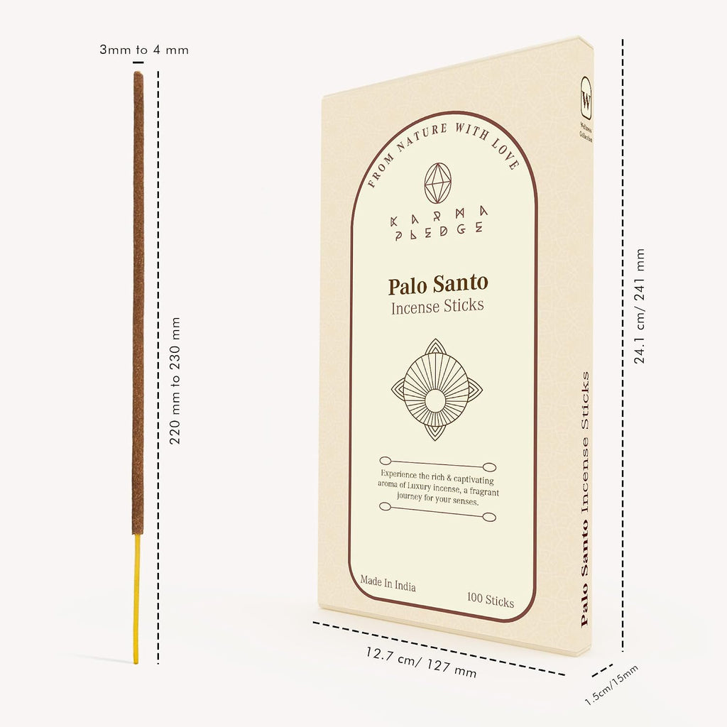 Palo Santo Incense Sticks, Burn Time 45-60 Min, 100 Sticks