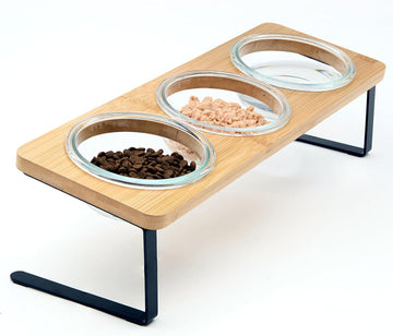 Elevated Cat Bowls, 15° Tilted Cat Food Bowl