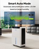 1600 Sq.ft Dehumidifier for Basement - 21 Pints, Drain Hose & Humidity Control Large Room Dehumidifiers for Home, RV